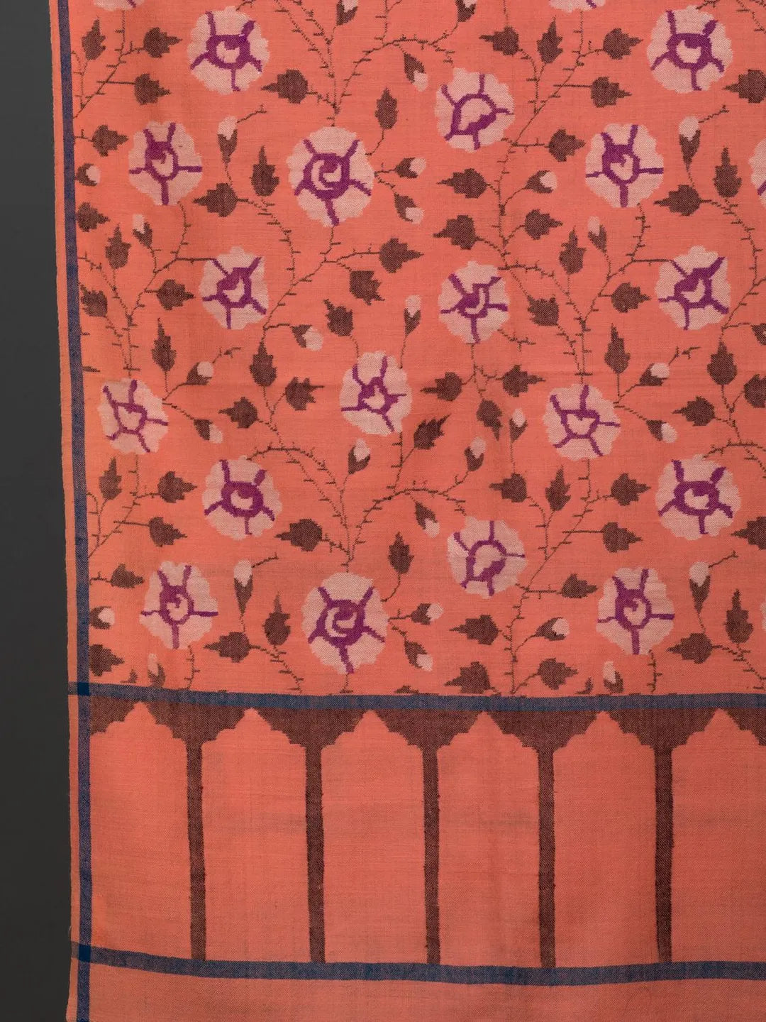 Classic Handloom Pashmina Shawl in Brown