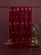 Elegant Cashmina Shawl with Booti Pattern in Maroon