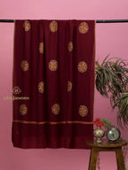 Classic Cashmina Shawl with Booti Pattern in Maroon