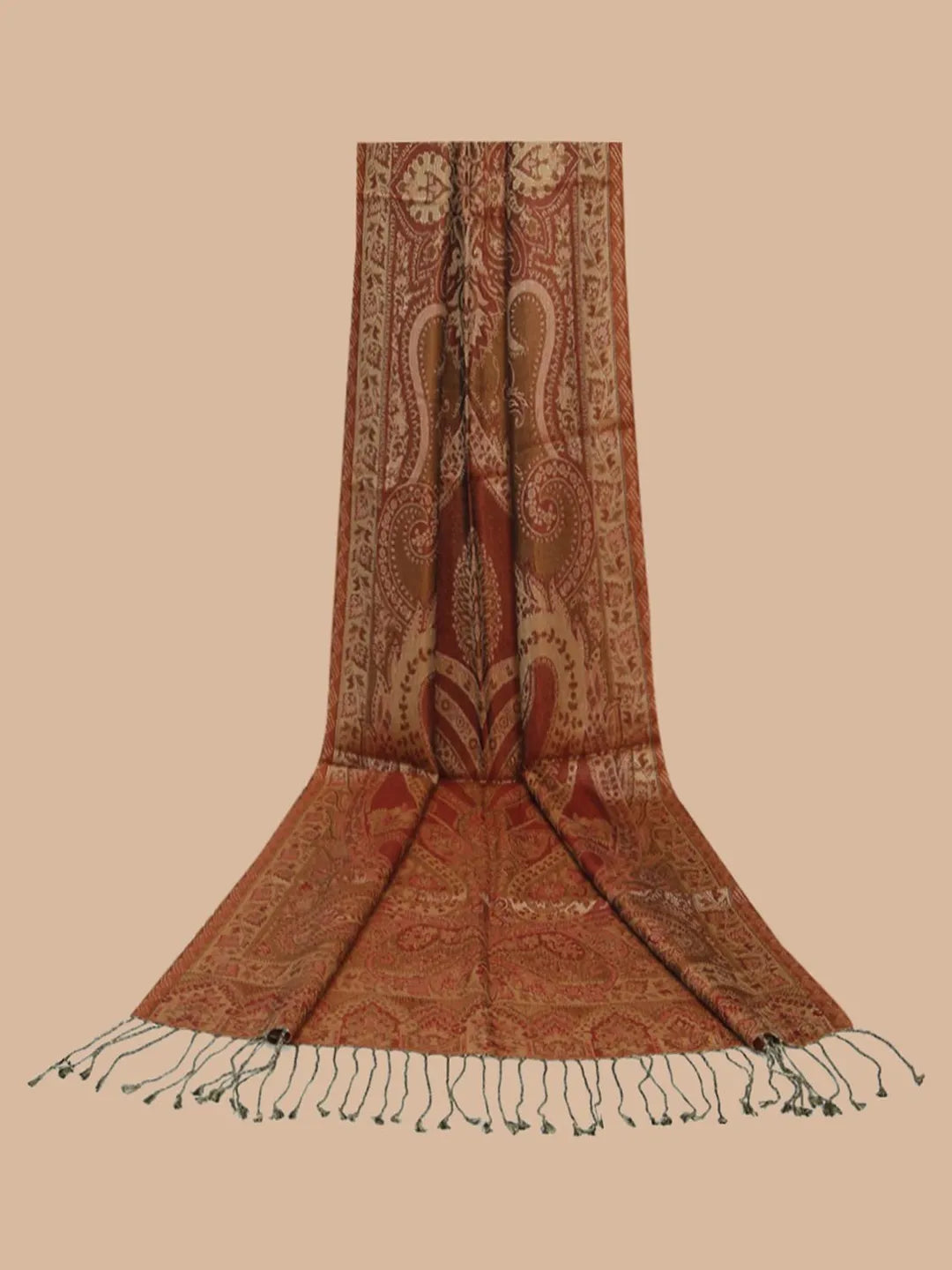 Casual Scarf with Scarf Pattern in Brown (Multi)