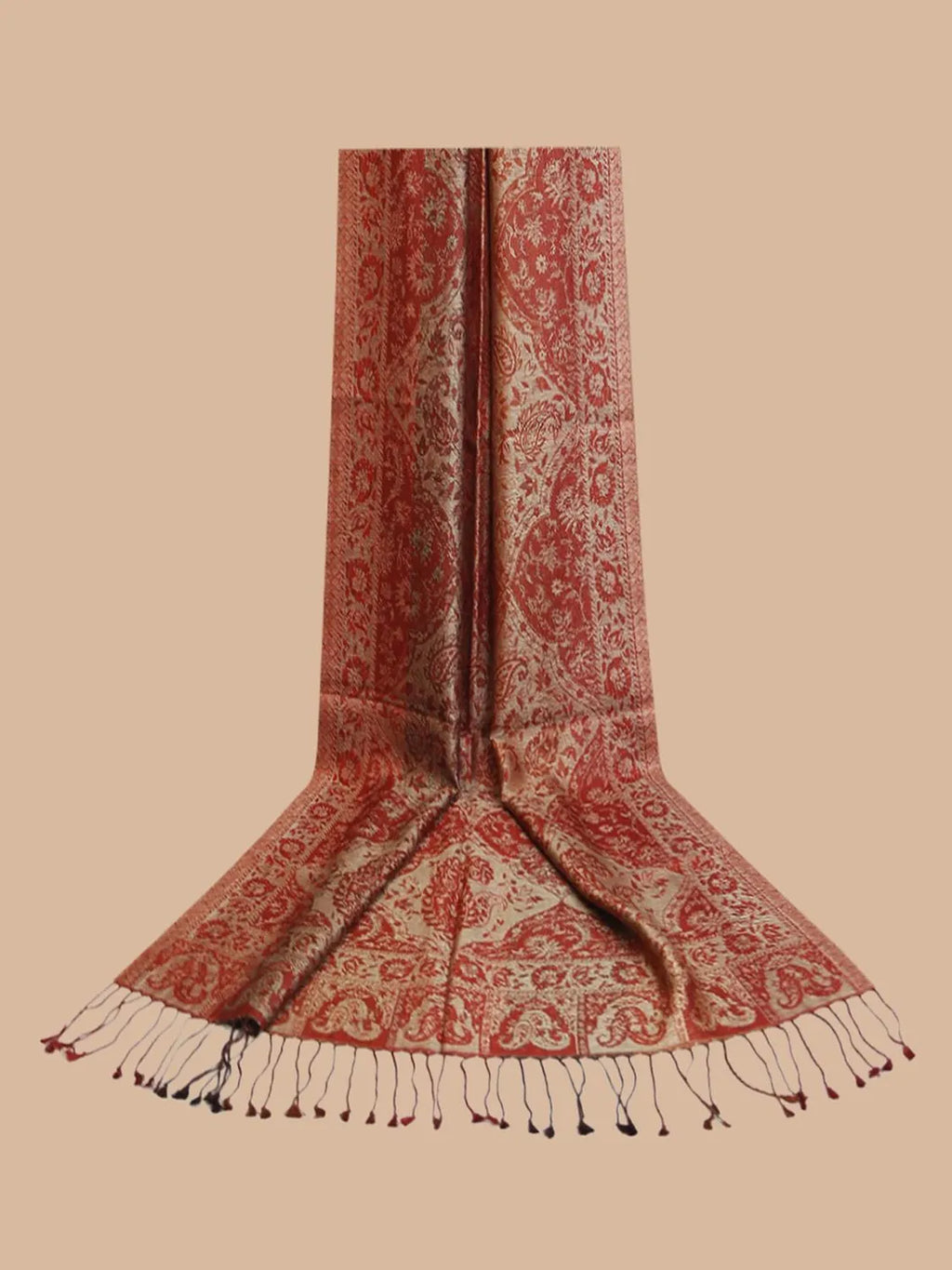 Casual Scarf with Scarf Pattern in Red