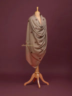 Classic Cashmina Shawl with Booti Pattern in Beige