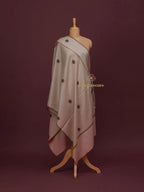 Classic Cashmina Shawl with Booti Pattern in Beige