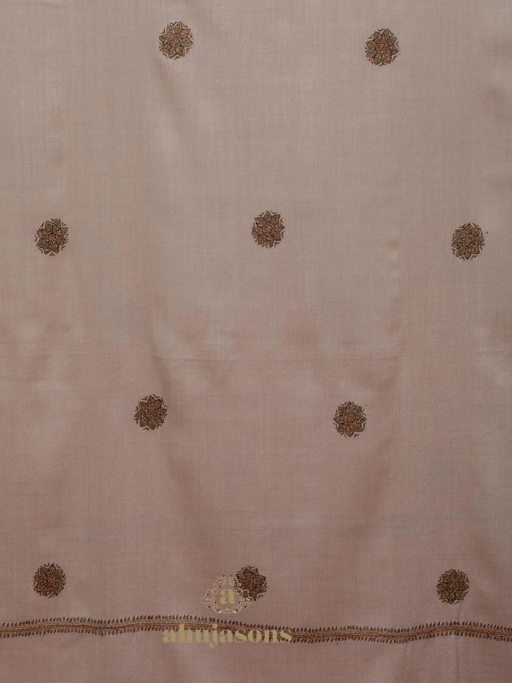 Classic Cashmina Shawl with Booti Pattern in Beige