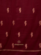 Elegant Cashmina Shawl with Booti Pattern in Maroon