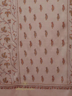Elegant Cashmina Shawl with Jaal Pattern in Beige