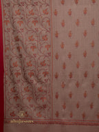 Classic Cashmina Shawl with Jaal Pattern in Beige