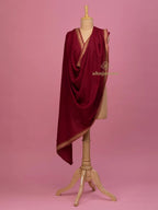 Classic Cashmina Shawl with Jama Pattern in Maroon