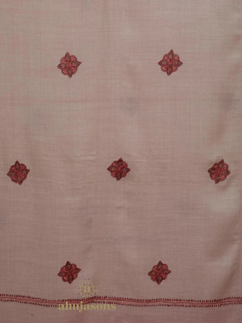 Classic Cashmina Shawl with Booti Pattern in Grey