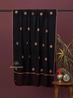 Classic Cashmina Shawl with Booti Pattern in Black