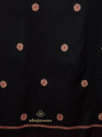 Classic Cashmina Shawl with Booti Pattern in Black