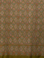 Elegant Handloom Pashmina Shawl Jama Embroidery in Green