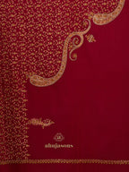 Elegant Cashmina Shawl with Fancy Pattern in Maroon
