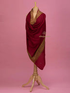 Elegant Cashmina Shawl with Daur Pattern in Maroon
