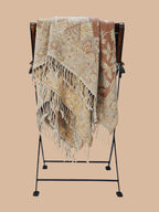 Cosy Throws Decorative Weave with Reversible Throw Pattern in Off- White