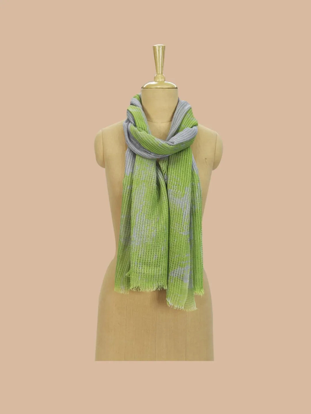Casual Scarf with Printed Pattern in Green