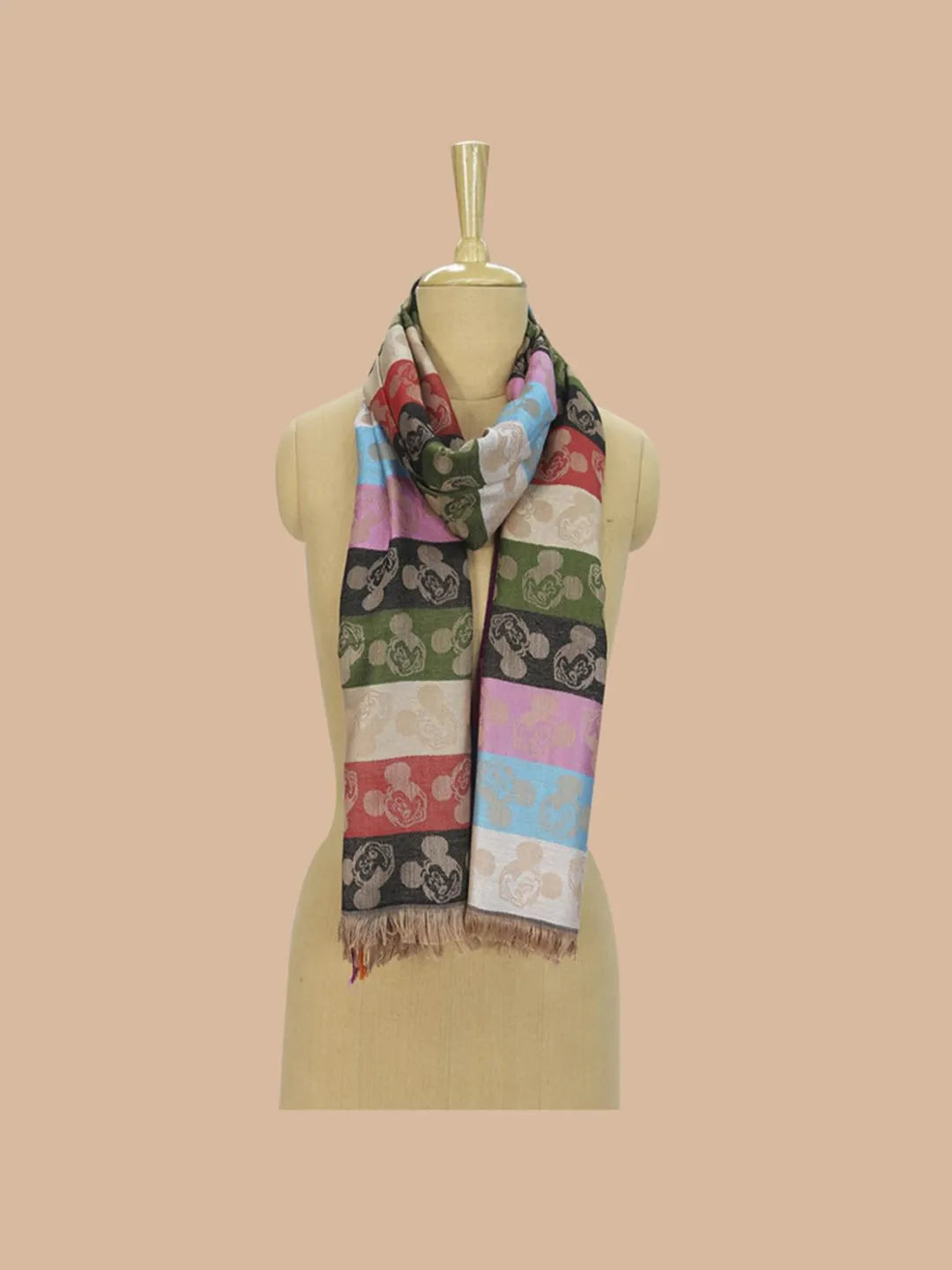 Casual Scarf with Jacquard Pattern in Multi Colour