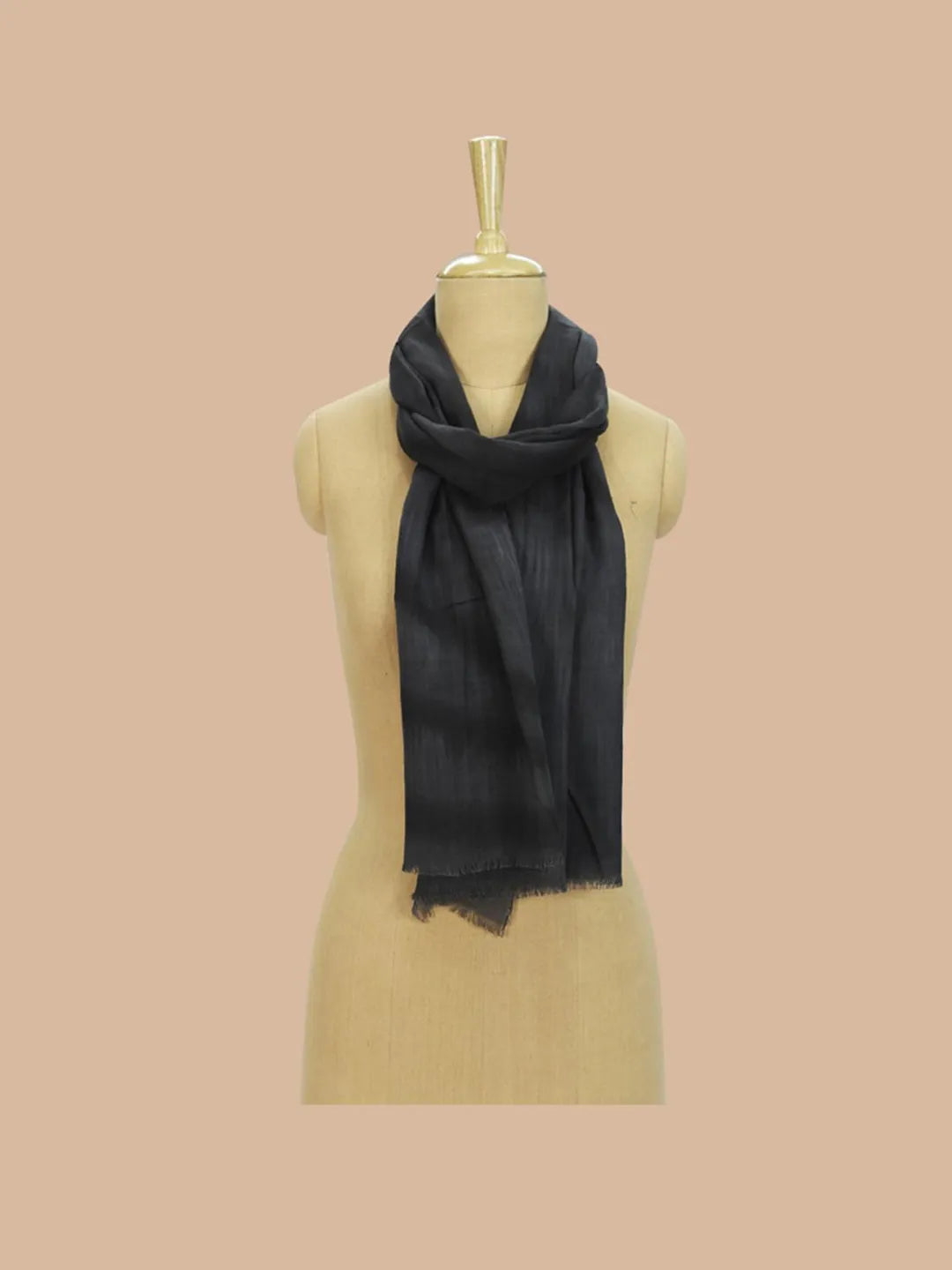 Casual Scarf with Printed Pattern in Black