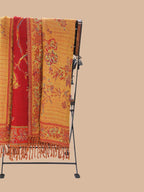 Cosy Throws Decorative Weave with Jacquard Jamawaar Pattern in Red