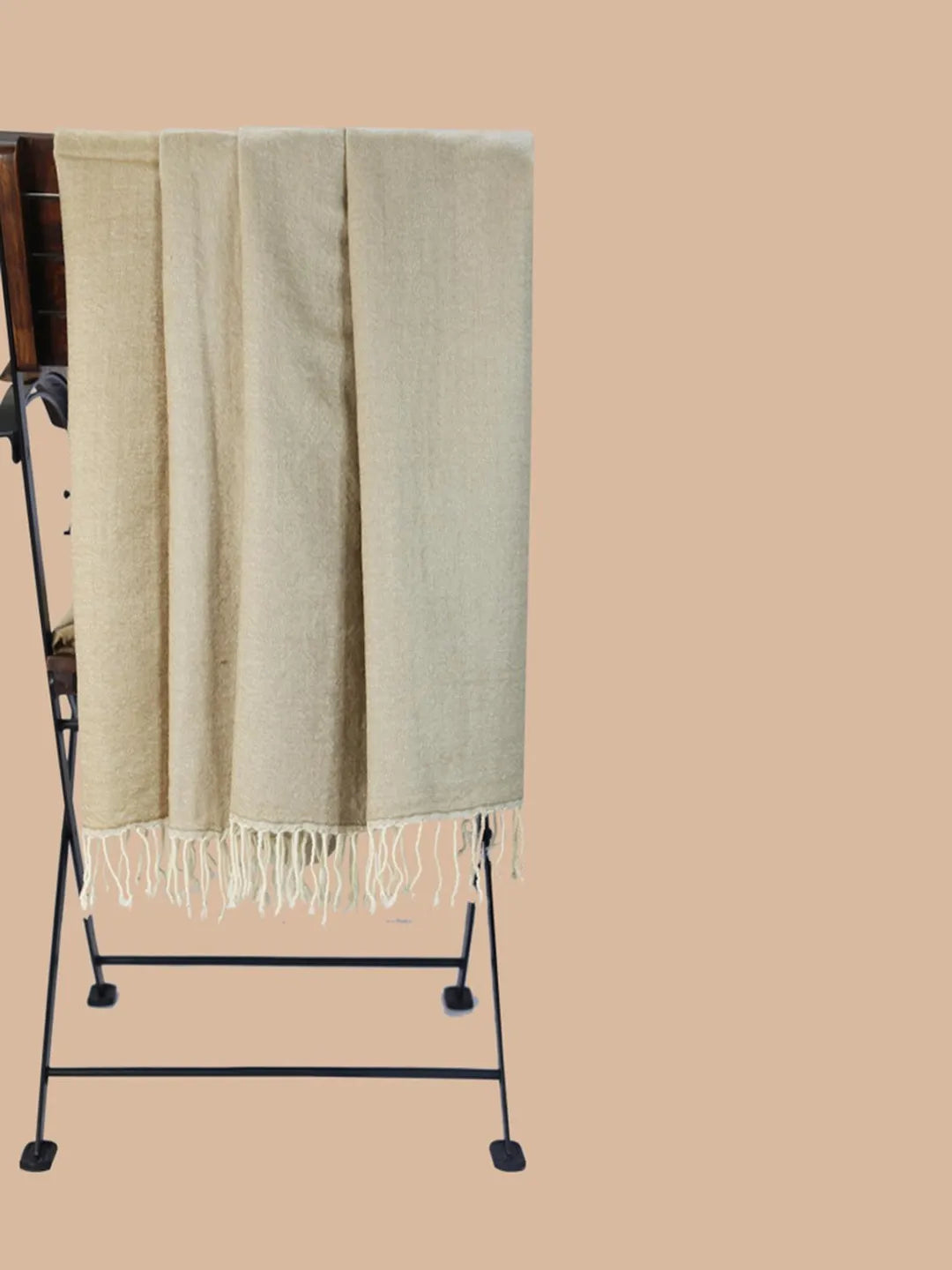 Decorative Throws Decorative Weave with Reversible Throw Pattern in Beige