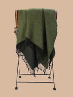 Cosy Throws Decorative Weave with Reversible Throw Pattern in Green