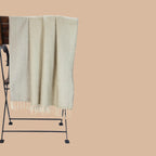 Cosy Throws Decorative Weave with Reversible Throw Pattern in Off- White