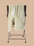 Decorative Throws Decorative Weave with Reversible Throw Pattern in Off- White