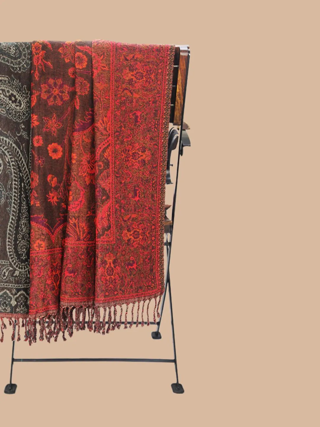 Decorative Throws Decorative Weave with Reversible Throw Pattern in Brown