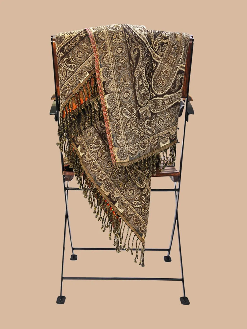 Cosy Throws Decorative Weave with Reversible Throw Pattern in Dark Brown