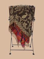 Decorative Throws Decorative Weave with Reversible Throw Pattern in Dark Brown