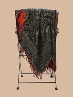 Artisanal Throws Decorative Weave with Reversible Throw Pattern in Black