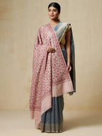 Classic Shawl Wool Blend with Jamawaar Pattern in Peach