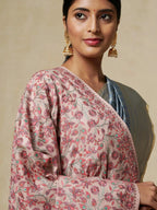 Classic Shawl Wool Blend with Jamawaar Pattern in Peach