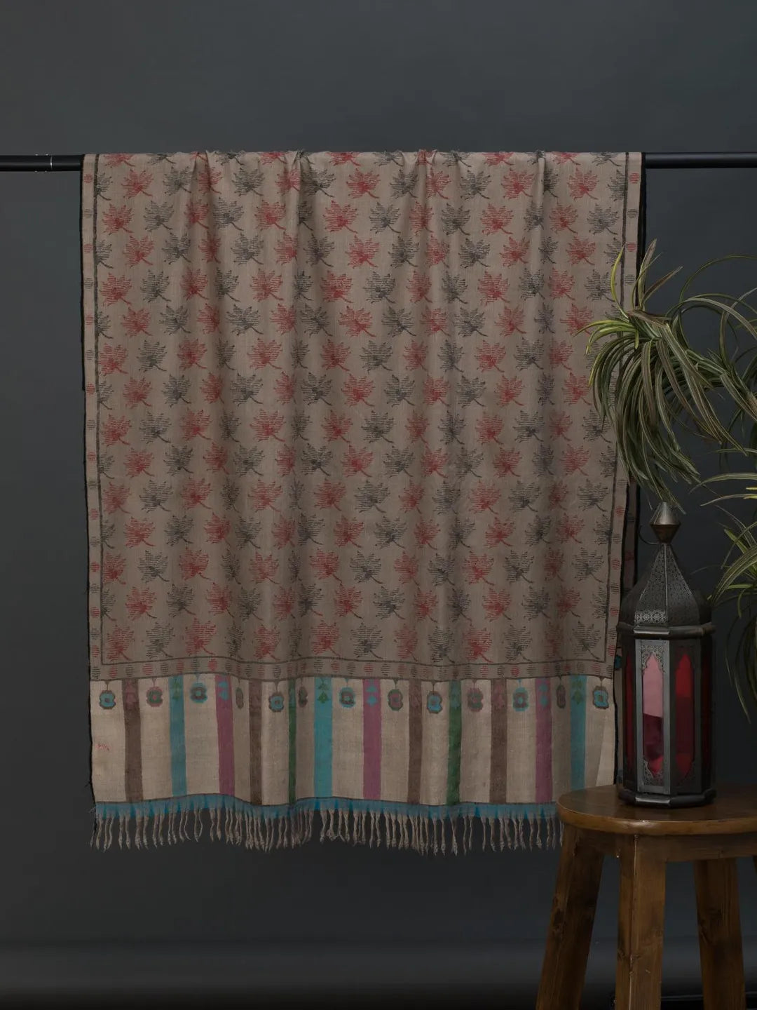 Classic Handloom Pashmina Shawl in Beige