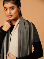 Chic Stole Wool Blend with Dobby Pattern in Multi