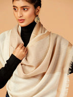 Chic Stole Wool Blend with Dobby Pattern in Multi