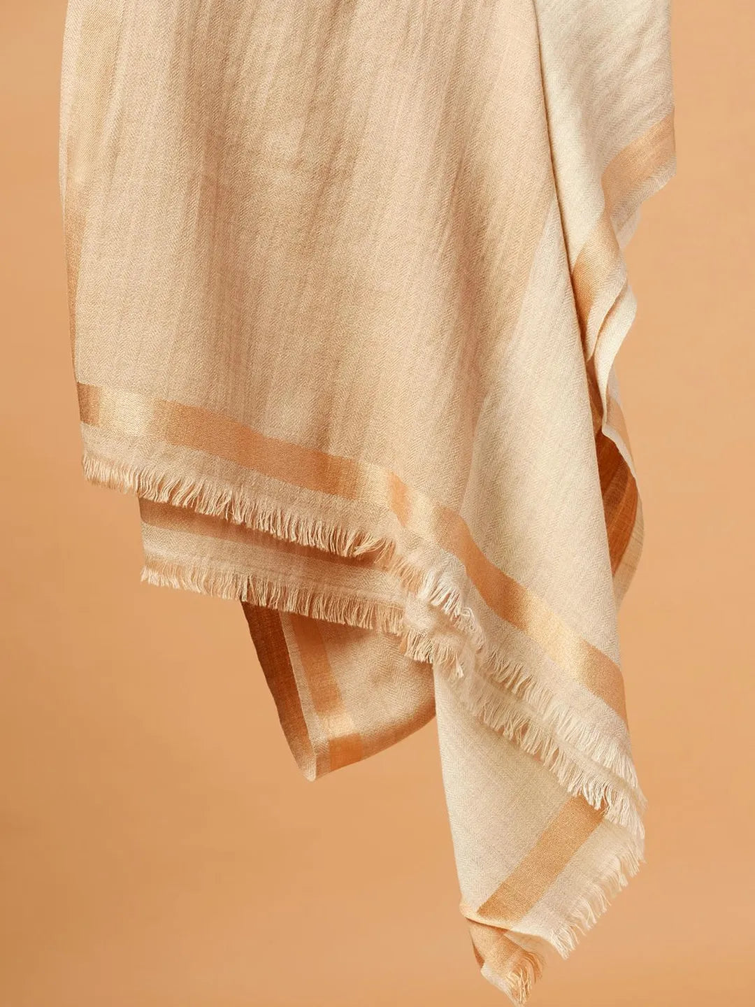 Chic Stole Wool Blend with Dobby Pattern in Multi