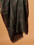 Chic Stole with Dobby Pattern in Charcoal Black