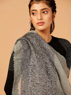 Chic Stole Sequined Detailing with Sequence Pattern in Grey