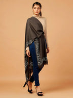 Chic Stole Wool Blend with Dobby Pattern in Multi