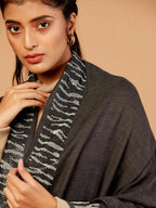 Chic Stole Wool Blend with Dobby Pattern in Multi