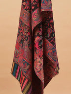 Chic Stole Wool Blend with Jacquard Pattern in Multi