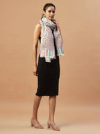 Chic Stole Wool Blend with Jaal With Zari Pattern in Multi