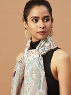 Elegant Stole Wool Blend with Jaal With Zari Pattern in Multi