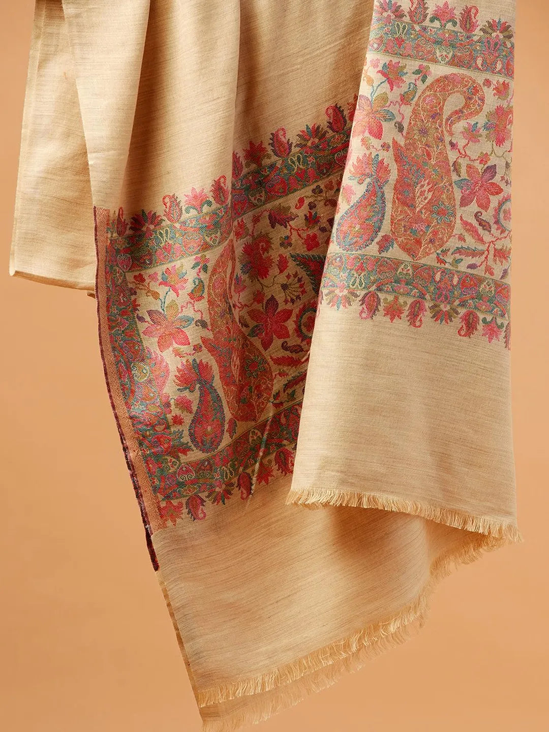 Chic Stole Wool Blend with Palla Pattern in Multi