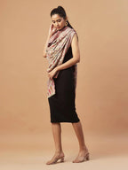 Classic Shawl Wool Blend with Jaal With Zari Pattern in Beige