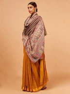 Classic Shawl Wool Blend with Jacquard Pattern in Multi