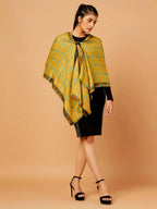 Elegant Stole with Dobby Pattern in Mustard