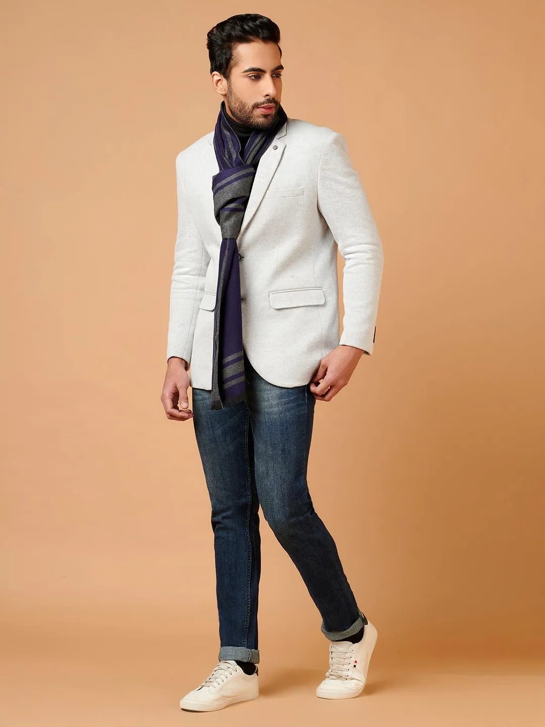 Classic Muffler with Dobby Pattern in Multi