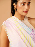 Casual Scarf with Dobby Pattern in Multi